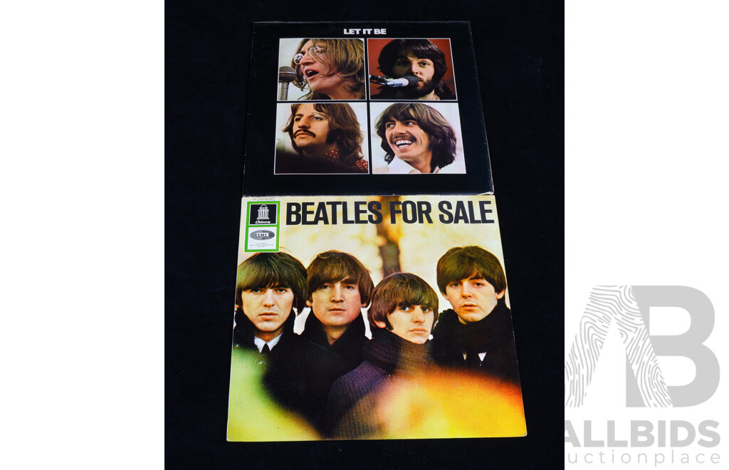 The Beatles, Let It Be PCS7096, For Sale 1C 072 04 200, Both Vinyl LP Records,