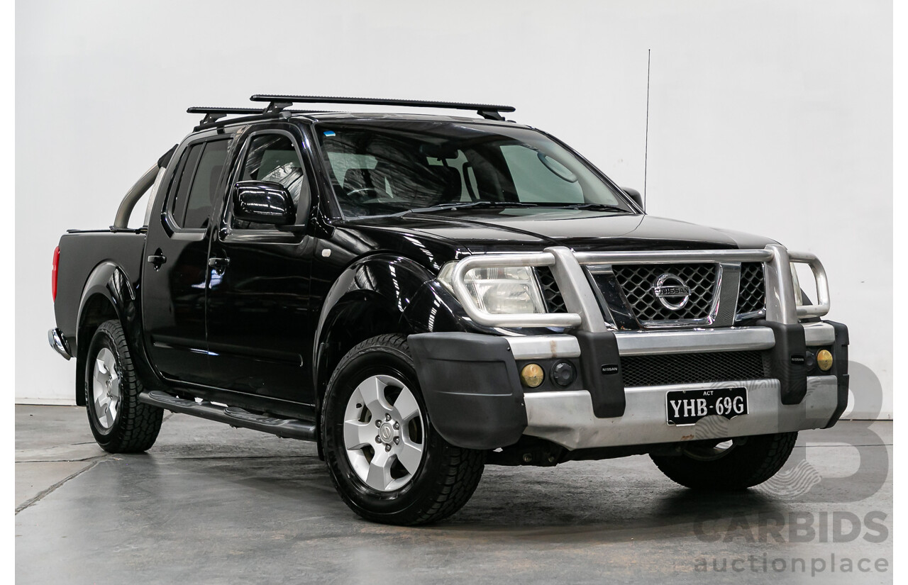 5/2010 Nissan Navara ST (4x4) D40 Dual Cab P/Up Black Turbo Diesel 2.5L