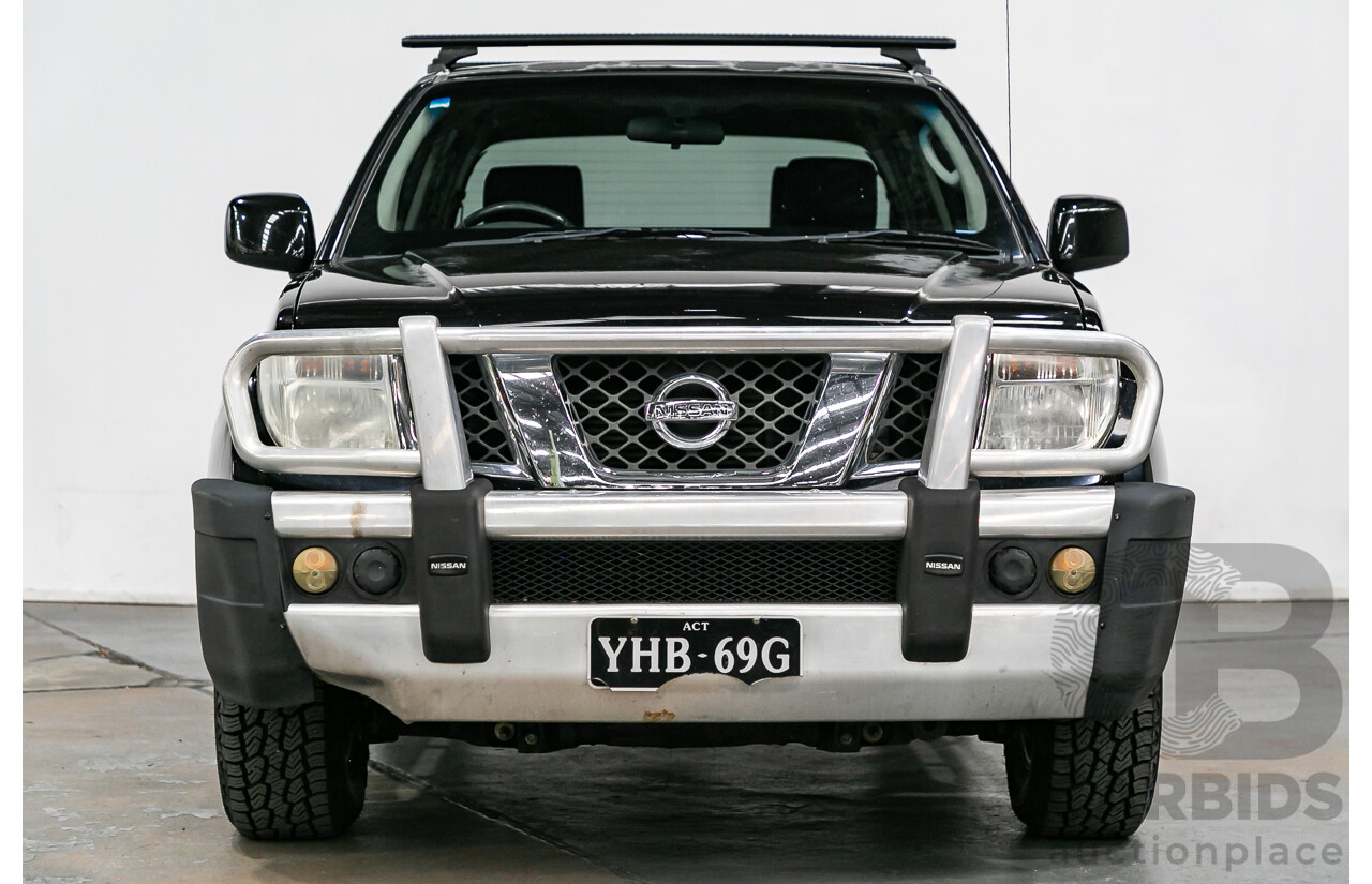 5/2010 Nissan Navara ST (4x4) D40 Dual Cab P/Up Black Turbo Diesel 2.5L