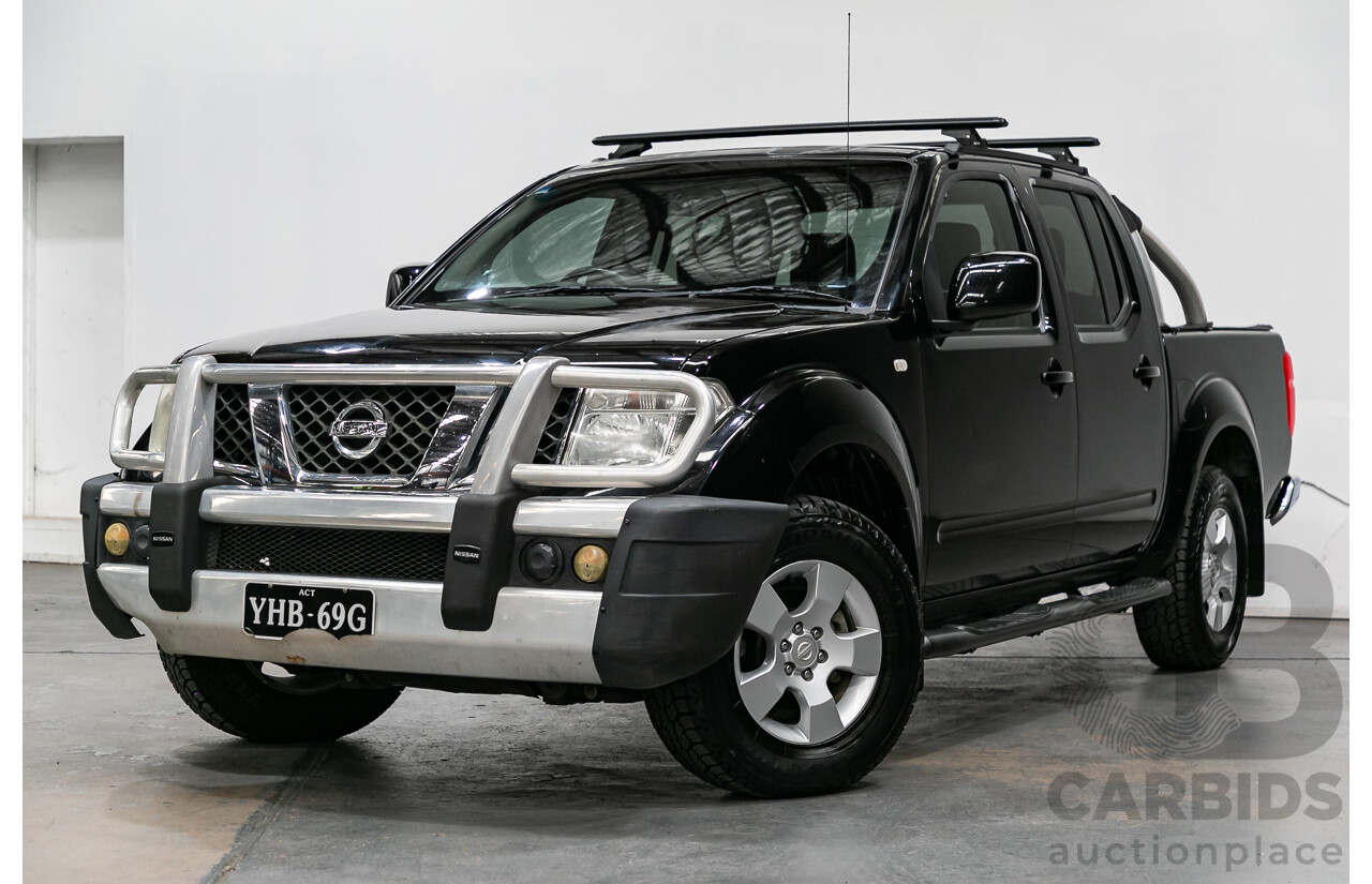 5/2010 Nissan Navara ST (4x4) D40 Dual Cab P/Up Black Turbo Diesel 2.5L