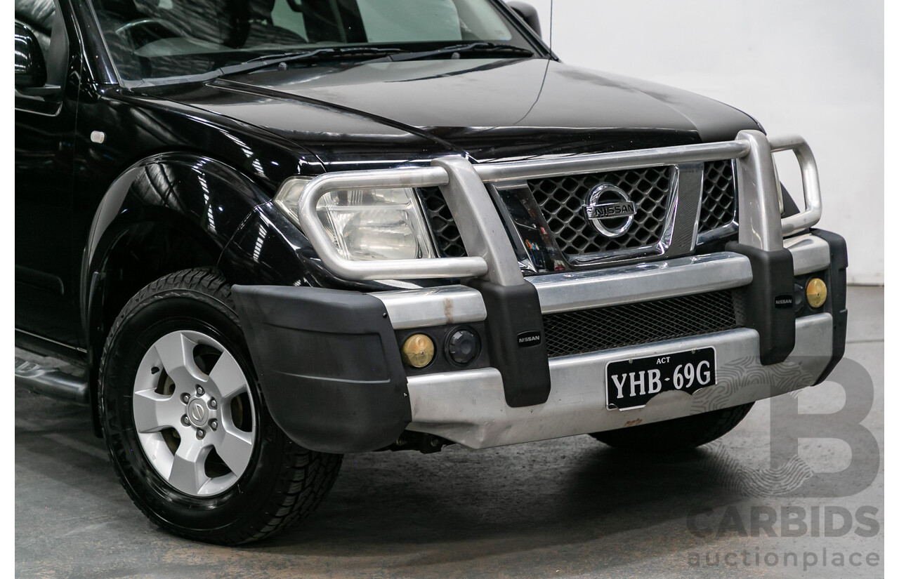 5/2010 Nissan Navara ST (4x4) D40 Dual Cab P/Up Black Turbo Diesel 2.5L