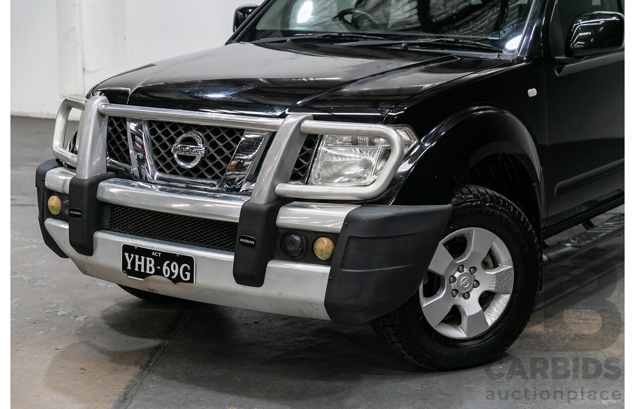 5/2010 Nissan Navara ST (4x4) D40 Dual Cab P/Up Black Turbo Diesel 2.5L