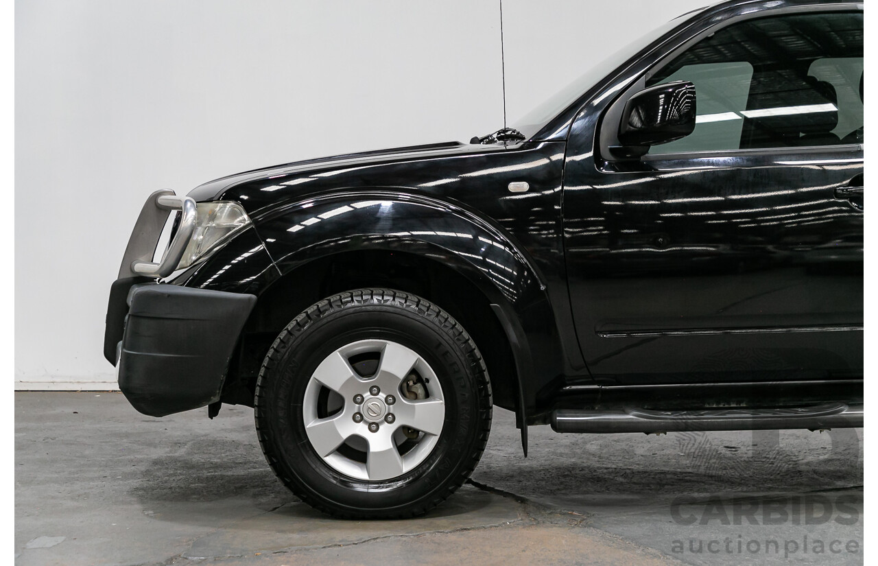 5/2010 Nissan Navara ST (4x4) D40 Dual Cab P/Up Black Turbo Diesel 2.5L