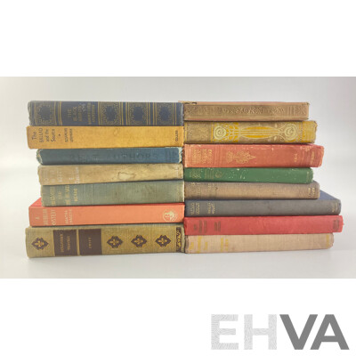 Collection of Antique and Vintage Hard Cover Books Including the Letters of Queen Victoria, John Murray, 1908, Gulliver's Travels, Jonathan Swift, 1937, a Caribbean Mystery, Agatha Christie, the Black Arrow, Robert Louis Stevenson,.......