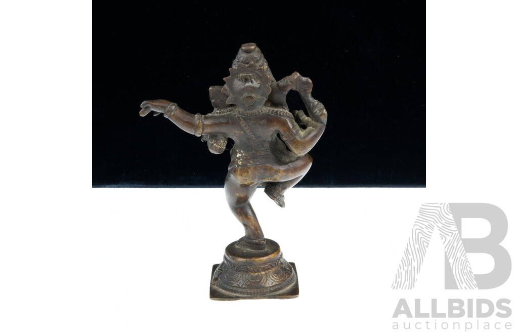 Vintage Bronze Sub Continental Ganesha Statue