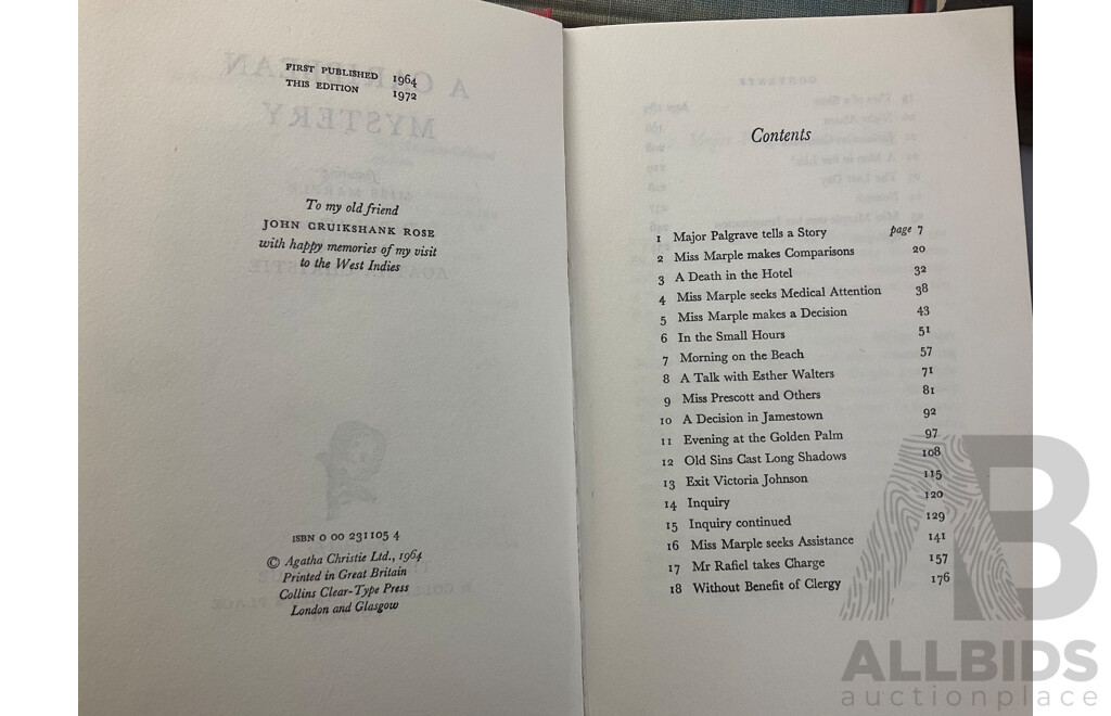 Collection of Antique and Vintage Hard Cover Books Including the Letters of Queen Victoria, John Murray, 1908, Gulliver's Travels, Jonathan Swift, 1937, a Caribbean Mystery, Agatha Christie, the Black Arrow, Robert Louis Stevenson,.......