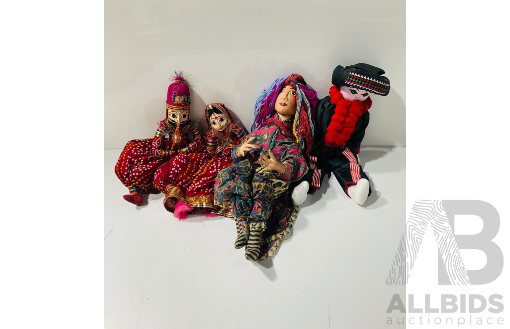 Collection of Souvenirwear Dolls From Multiple Nationalities