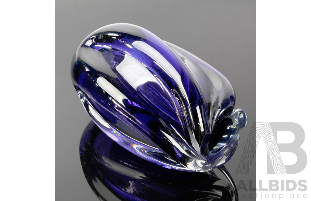 Amethyst Heavy Art Glass Vase