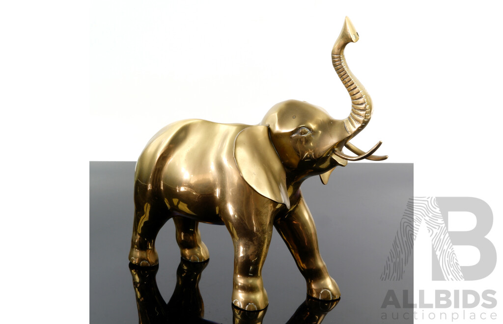 Heavy Brass Elephant Figure