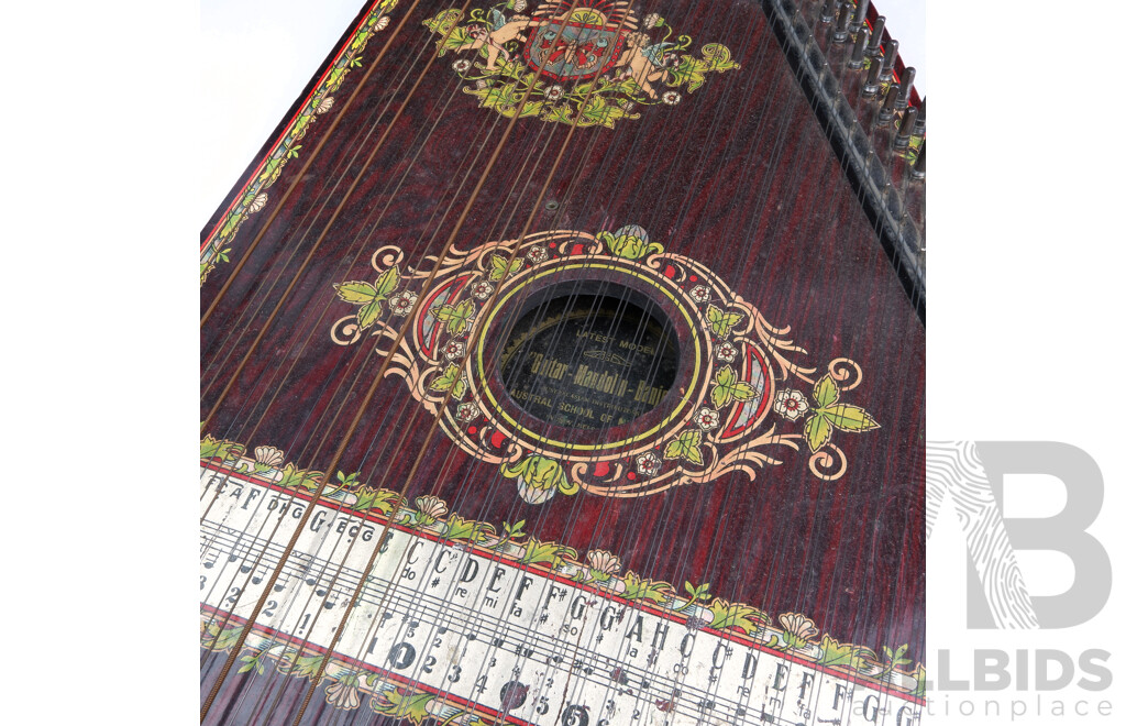 Antique Zither by Austral School of Music Circa Early 20th Century