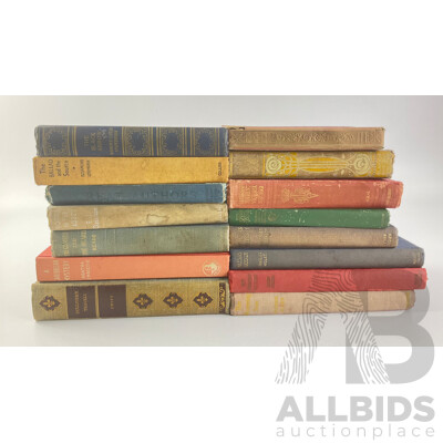 Collection of Antique and Vintage Hard Cover Books Including the Letters of Queen Victoria, John Murray, 1908, Gulliver's Travels, Jonathan Swift, 1937, a Caribbean Mystery, Agatha Christie, the Black Arrow, Robert Louis Stevenson,.......