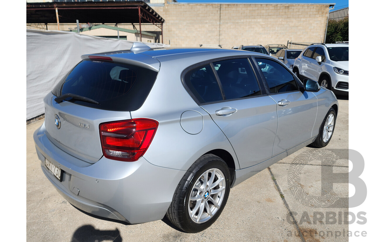 9/2013 Bmw 1 16i F20 5d Hatchback Silver Or Chrome 1.6L