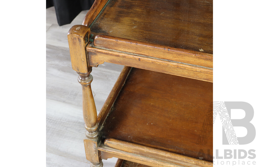 Art Deco Maple Drinks Trolley with Removable Tray