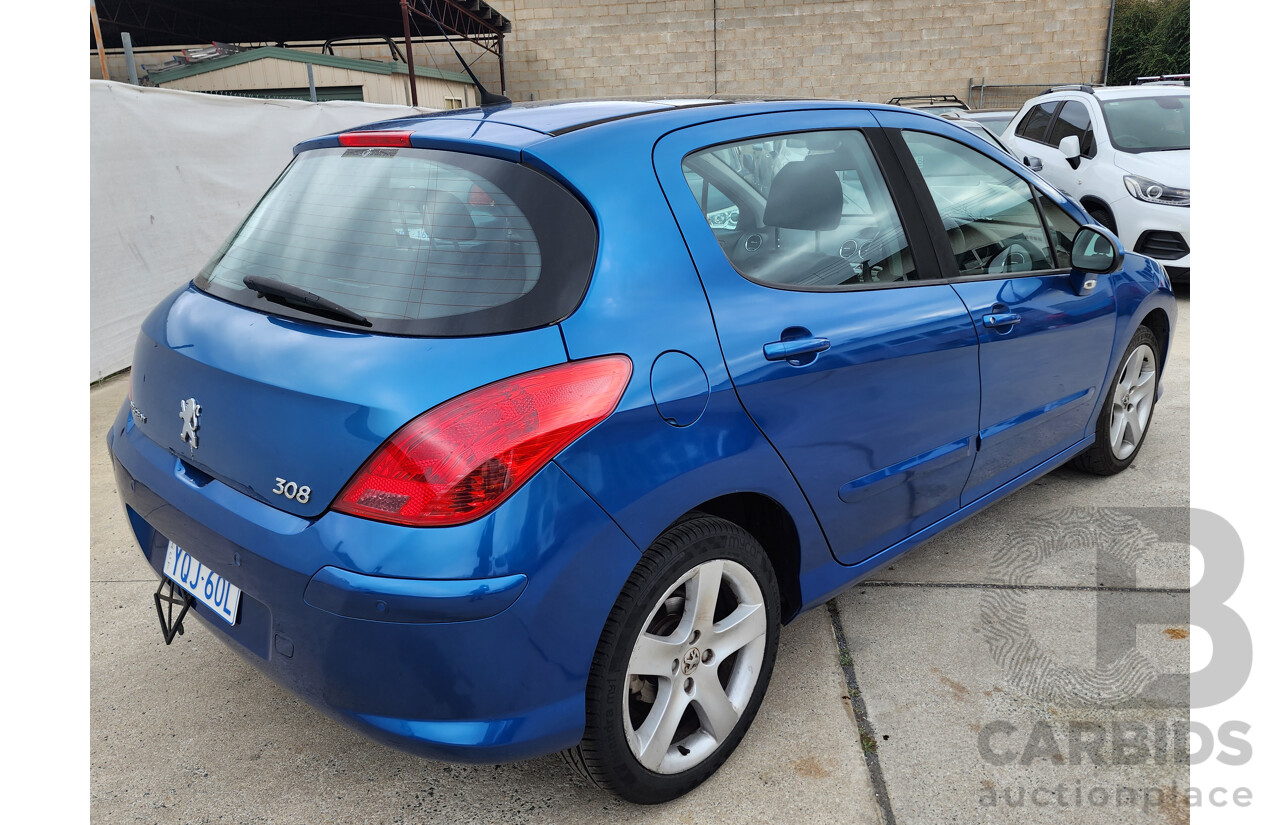 8/2008 Peugeot 308 XSE Turbo  5d Hatchback Blue 1.6L