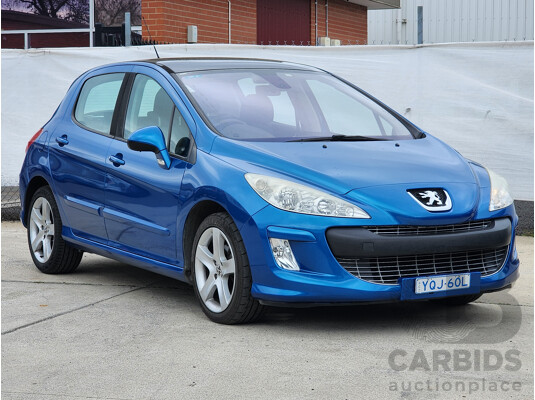 8/2008 Peugeot 308 XSE Turbo  5d Hatchback Blue 1.6L