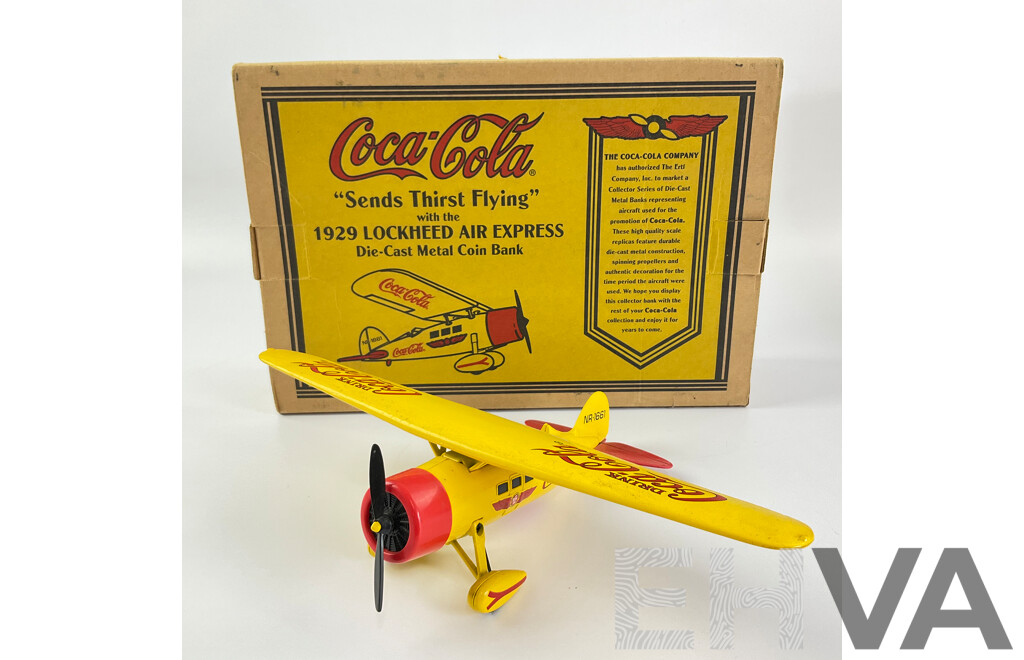 Ertl Diecast Coca Cola 1929 Lockheed Air Express Coin Bank