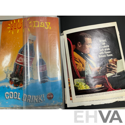 Three Albums of Coca Cola 1950's-1970's Magazine Advertisements, Event Pamphlets, Coca Cola Related News and More