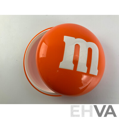 Collection of M&Ms Merchandise Including Cushion, Framed Picture, Retail Signs