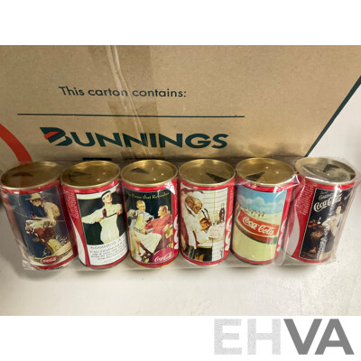 Collection of Vintage Commemorative and Collectable Coca Cola Cans Including Scatman John, Lineage 4, Athens 2004 Plush Bear in Can, 500ml Steel Can and More