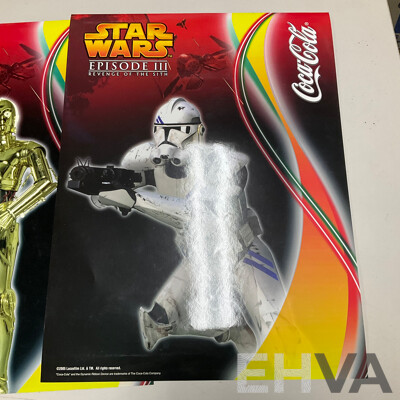 Five Coca Cola/Star Wars Promotion Posters for Episode III Revenge of the Sith