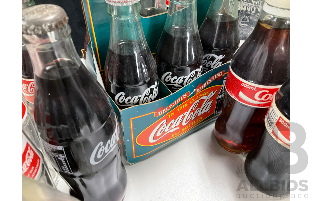 Collection of Vintage Coca Cola Bottles