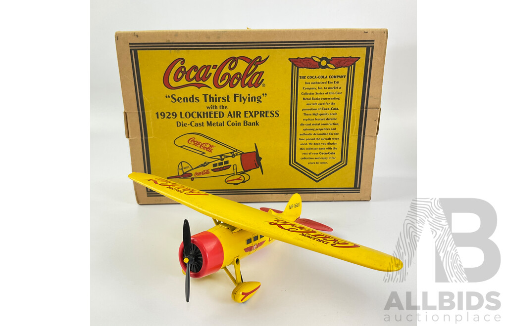 Ertl Diecast Coca Cola 1929 Lockheed Air Express Coin Bank