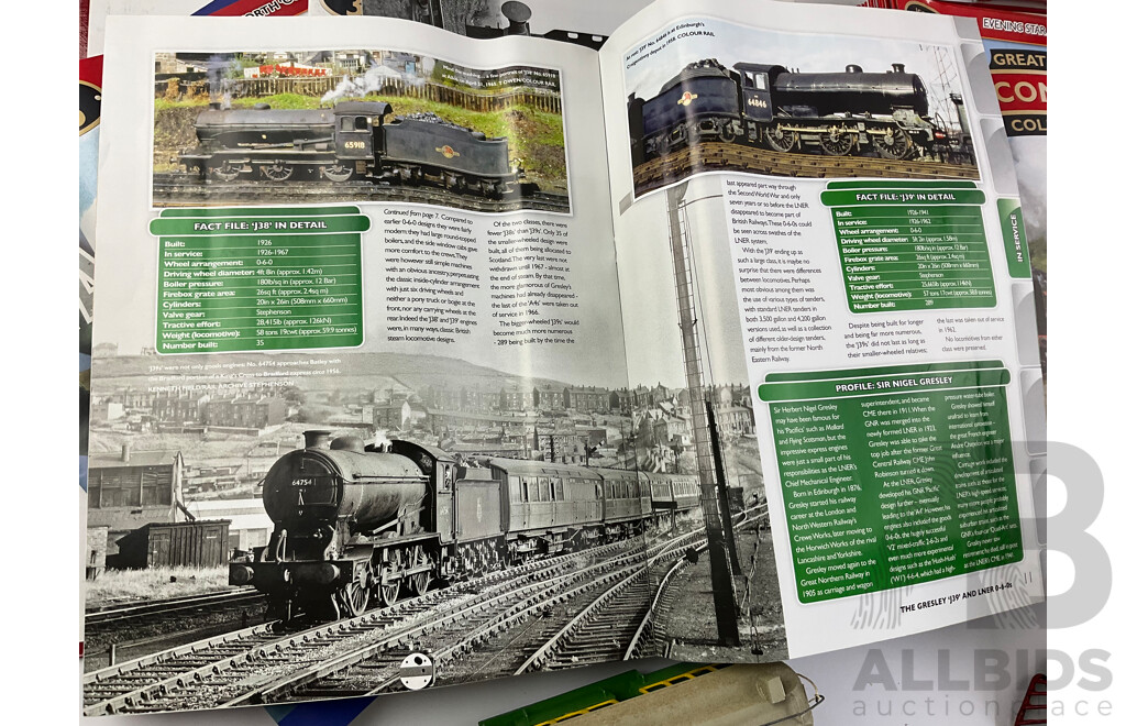 Collection of Great British Locomotives Magazines, Tin Phone Boxes, Steel Double Decker Bus and Steam Locomotive, Timber Melbourne Tram