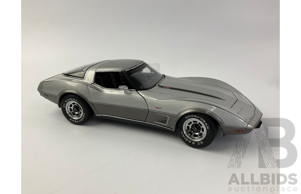 Collection of Diecast Corvettes Including Stingrays and Convertibles