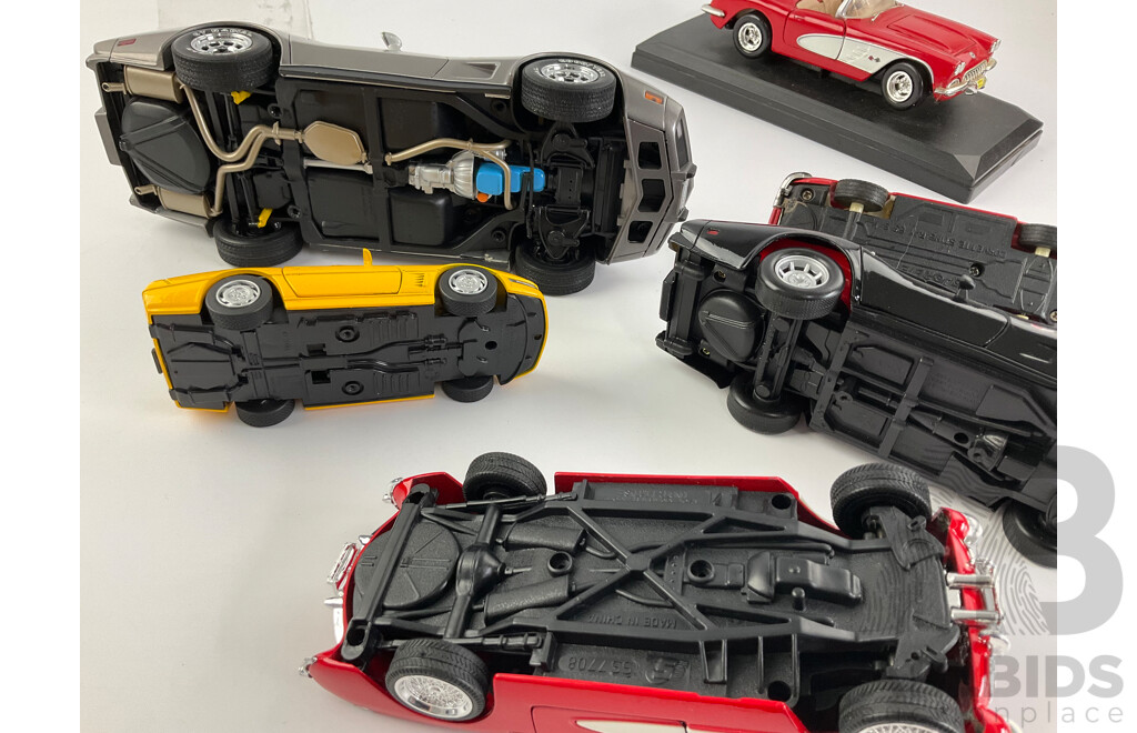 Collection of Diecast Corvettes Including Stingrays and Convertibles