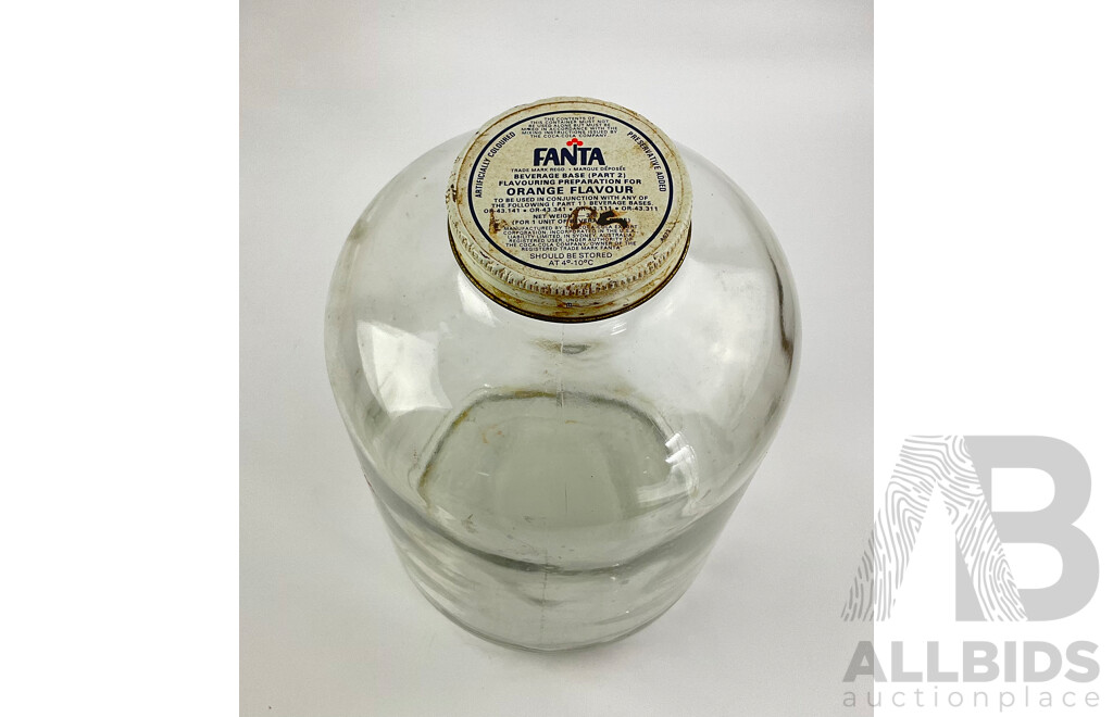 Vintage Fanta Beverage Base Flavouring Preparation Jar