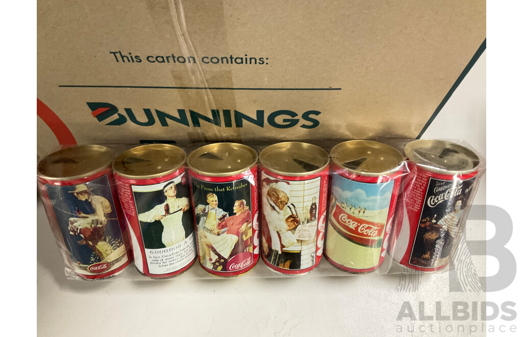 Collection of Vintage Commemorative and Collectable Coca Cola Cans Including Scatman John, Lineage 4, Athens 2004 Plush Bear in Can, 500ml Steel Can and More