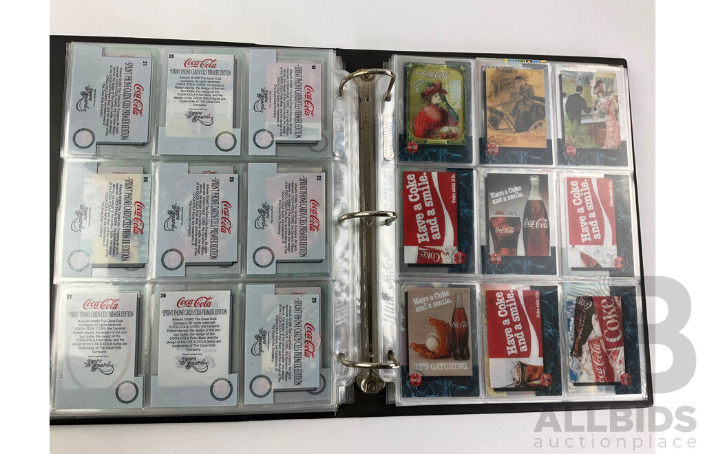 Album of Coke Cola Collector Card Sets Including ''Coke.Cap'' 1-50, Sign of Good Taste 1996, 1-72, Polar Bears 1-50, NRL Pog 1-40, Classic Kangaroos 1-18