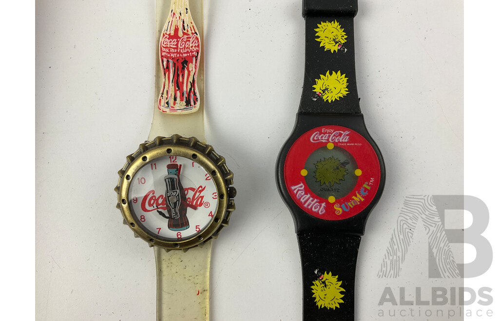 Collection of Coca Cola Watches, Pocket Knife and Key Ring