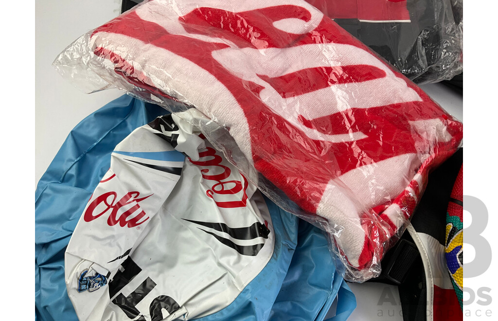 Coca Cola Bags Including 2003 World Cup, Beach Towel, Basketball and Lunch Bags