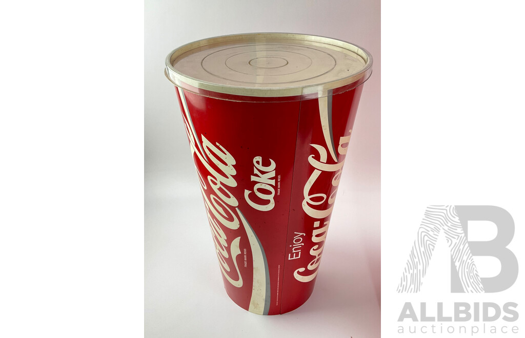 Large Vintage Coca Cola Event Dispenser and Retail Advertisement Cup