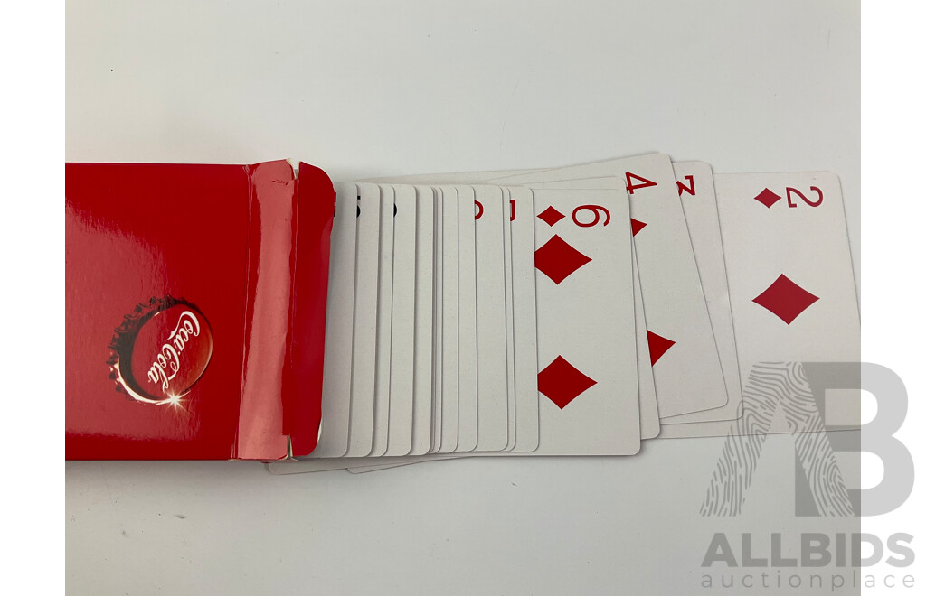 Coca Cola Playing Cards Including Always, as It Should Be and Over Size