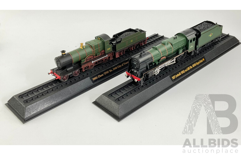 Collection of United Kingdom Display Steam Locomotives Including 1923 4472 Flying Scotsman, 1946 1014 Country of Glamorgan, 1934 Class V 928 Stowe and More