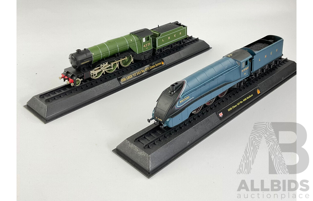 Collection of United Kingdom Display Steam and Diesel Locomotives Including 1938 8P 'Duchess' 6220 Coronation, 1961 Deltic D9002 Kings Own Yorkshire Light Infantry, 1938 Class 'A4' 4468 Mallard and More