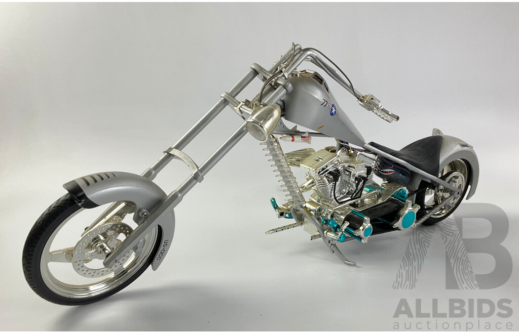 Model BMW R1200, American Chopper Jet Bike, Custom Harley Made From Twisted Wire and Dakota Steel HZ Panel Van