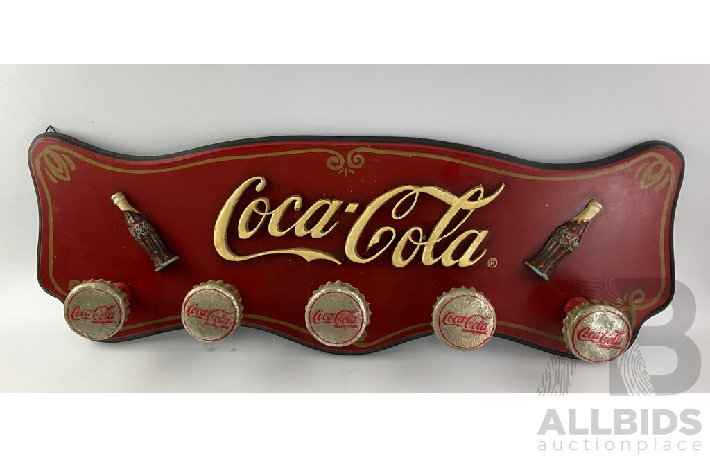 Timber Coca Cola Hat Rack, Vending Machine Money Bank, Diecast Musical Bank, Salt and Pepper Shakers, Napkin Dispenser and Bottle Opener