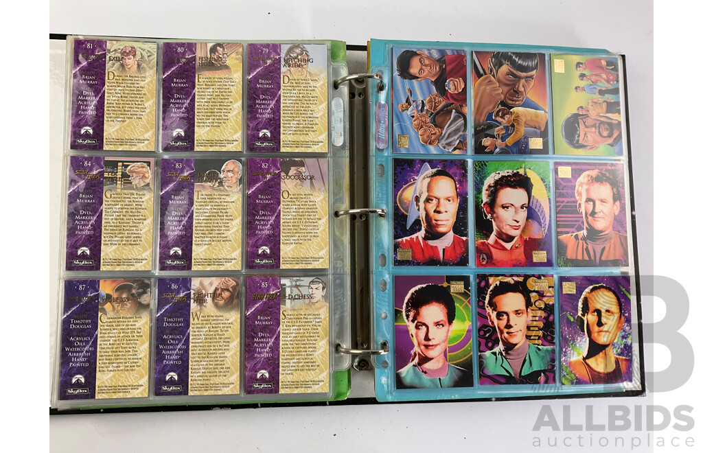 Album of Fact File Star Trek Next Generation Collector Cards - Approximately 690 Cards