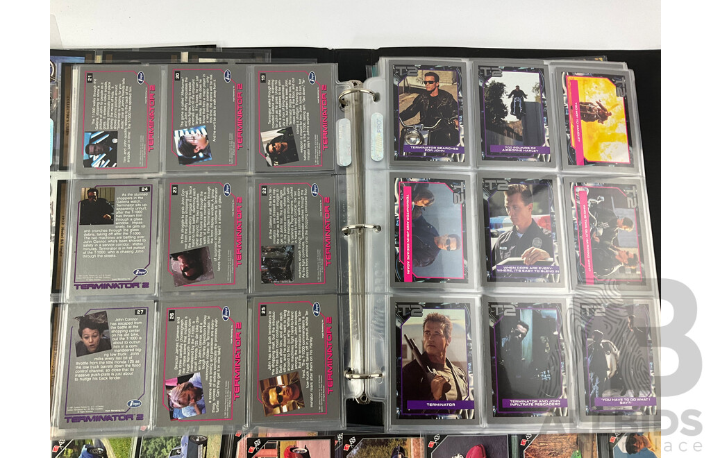 Collection of 1990's Collector Cards Including Terminator 2, Alien Vs Predator Universe, Corvette Vette Set Cards, Harley Davidson Collector Cards - Approximately 420 Cards Total