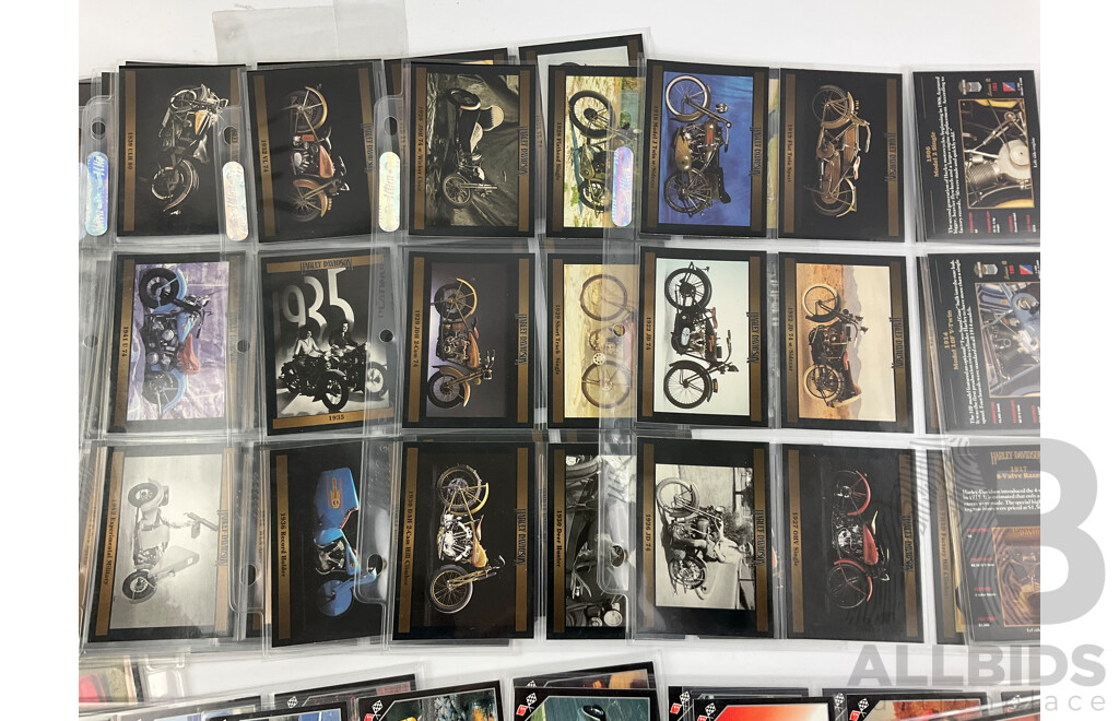 Collection of 1990's Collector Cards Including Terminator 2, Alien Vs Predator Universe, Corvette Vette Set Cards, Harley Davidson Collector Cards - Approximately 420 Cards Total