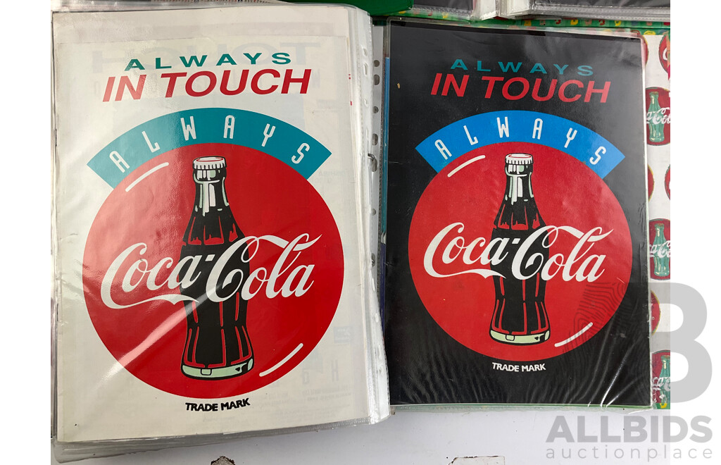 Three Albums of Coca Cola Coasters, Retail Promotional Material, Bottle Labels and More