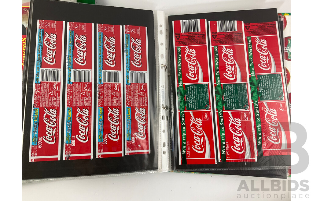 Three Albums of Coca Cola Coasters, Retail Promotional Material, Bottle Labels and More