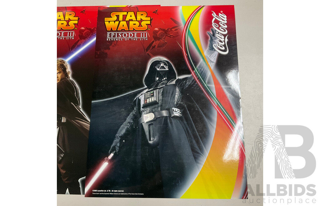 Five Coca Cola/Star Wars Promotion Posters for Episode III Revenge of the Sith