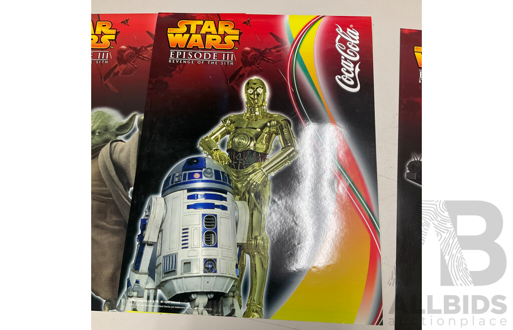 Five Coca Cola/Star Wars Promotion Posters for Episode III Revenge of the Sith