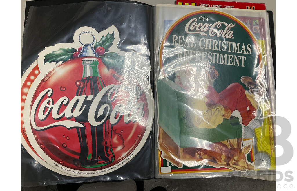 1984 Russell Yo-Yo Coca Cola Contest Advert with Album of Assorted Promtional Material Including Christmas, Touring Cars and NRL