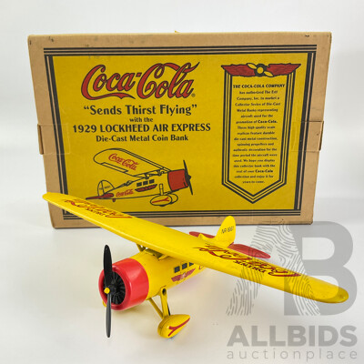 Ertl Diecast Coca Cola 1929 Lockheed Air Express Coin Bank