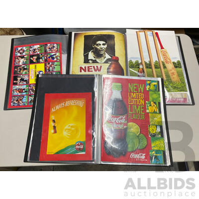 Three Folders of Coca Cola Retail Advertisements and Merchandise Catalogues